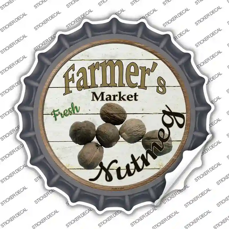 Farmers Market Nutmeg Novelty Bottle Cap Sticker Decal