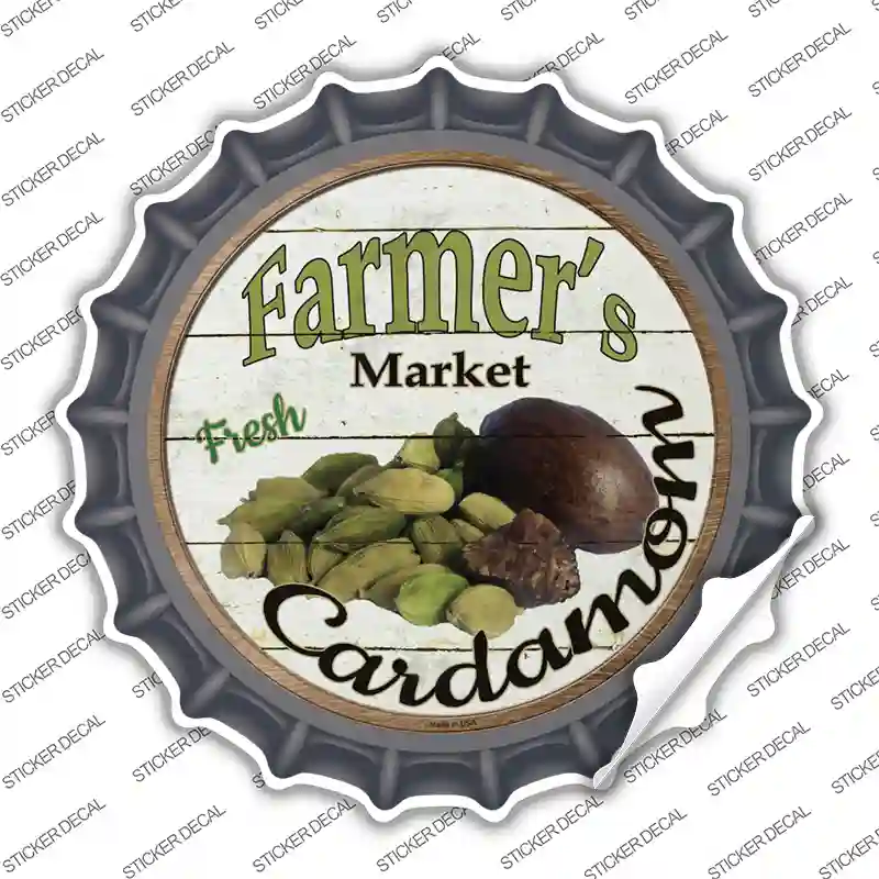 Farmers Market Cardamon Novelty Bottle Cap Sticker Decal