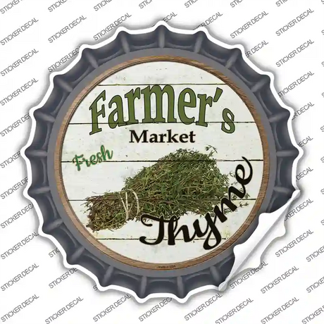 Farmers Market Thyme Novelty Bottle Cap Sticker Decal