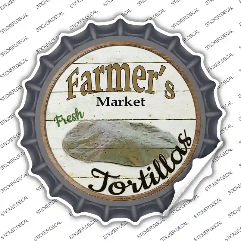 Farmers Market Tortillas Novelty Bottle Cap Sticker Decal