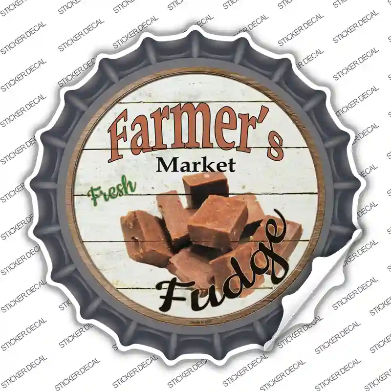 Farmers Market Fudge Novelty Bottle Cap Sticker Decal