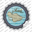 Maui Hawaii Map Novelty Bottle Cap Sticker Decal