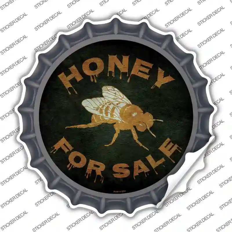Honey For Sale Novelty Bottle Cap Sticker Decal