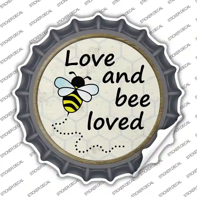 Love and Bee Loved Novelty Bottle Cap Sticker Decal