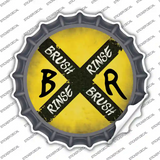 Brush and Rinse Novelty Bottle Cap Sticker Decal