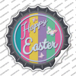 Happy Easter with Butterflies Novelty Bottle Cap Sticker Decal