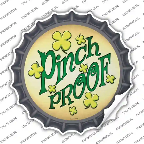 Pinch Proof Novelty Bottle Cap Sticker Decal