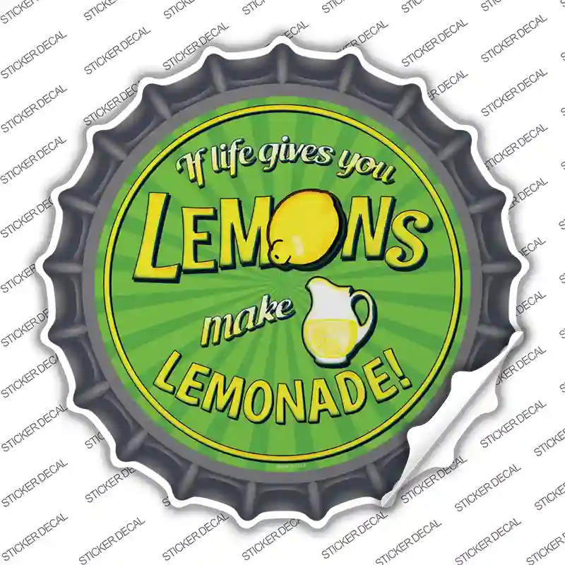 Make Lemonade Novelty Bottle Cap Sticker Decal