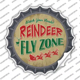 Reindeer Fly Zone Novelty Bottle Cap Sticker Decal