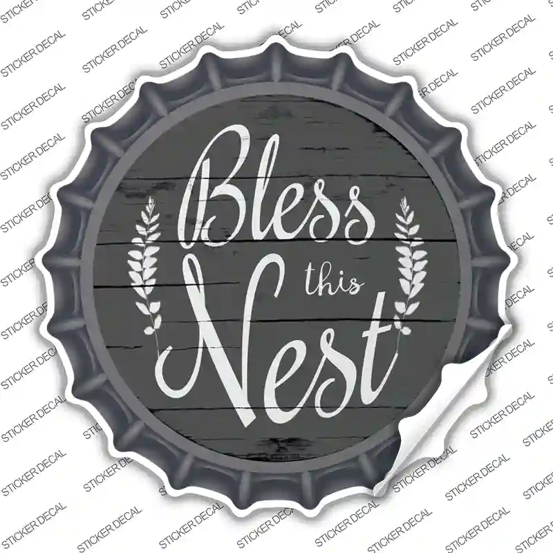 Bless the Nest Novelty Bottle Cap Sticker Decal