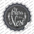 Bless the Nest Novelty Bottle Cap Sticker Decal