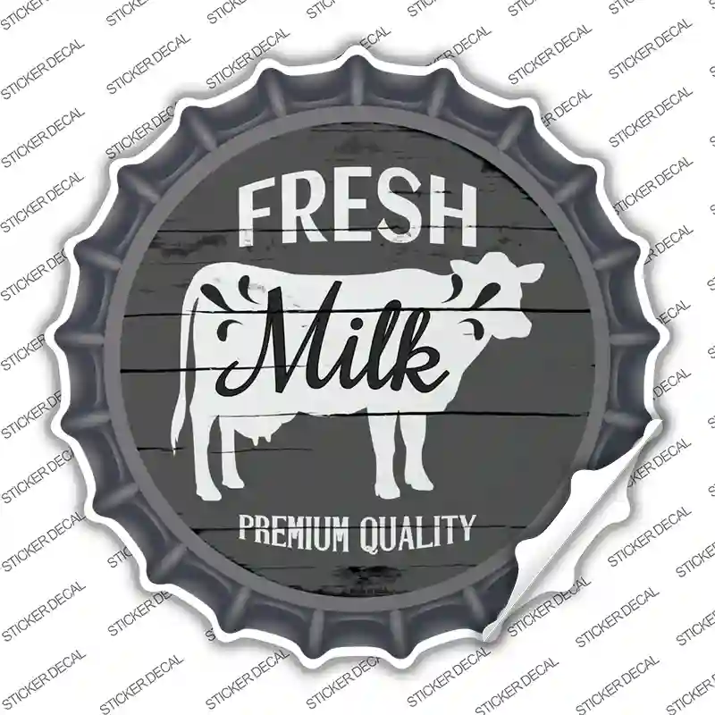 Fresh Milk Premium Quality Novelty Bottle Cap Sticker Decal
