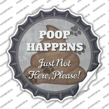 Poop Happens Novelty Bottle Cap Sticker Decal