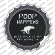 Dog Poop Happens Novelty Bottle Cap Sticker Decal