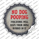 No Dog Pooping Novelty Bottle Cap Sticker Decal