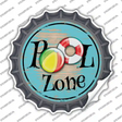 Pool Zone Novelty Bottle Cap Sticker Decal