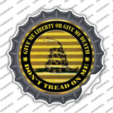 Dont Tread On Me Yellow Novelty Bottle Cap Sticker Decal