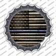American Flag Thin Blue Line Novelty Bottle Cap Sticker Decal