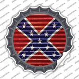 Confederate Flag Wavy Novelty Bottle Cap Sticker Decal