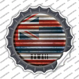 Hawaii Flag Corrugated Novelty Bottle Cap Sticker Decal