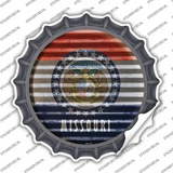 Missouri Flag Corrugated Novelty Bottle Cap Sticker Decal