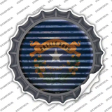 Nevada Flag Corrugated Novelty Bottle Cap Sticker Decal