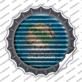 Oklahoma Flag Corrugated Novelty Bottle Cap Sticker Decal