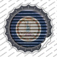 Virginia Flag Corrugated Novelty Bottle Cap Sticker Decal
