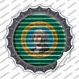 Washington Flag Corrugated Novelty Bottle Cap Sticker Decal