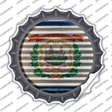 West Virginia Flag Corrugated Novelty Bottle Cap Sticker Decal