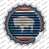 Wyoming Flag Corrugated Novelty Bottle Cap Sticker Decal