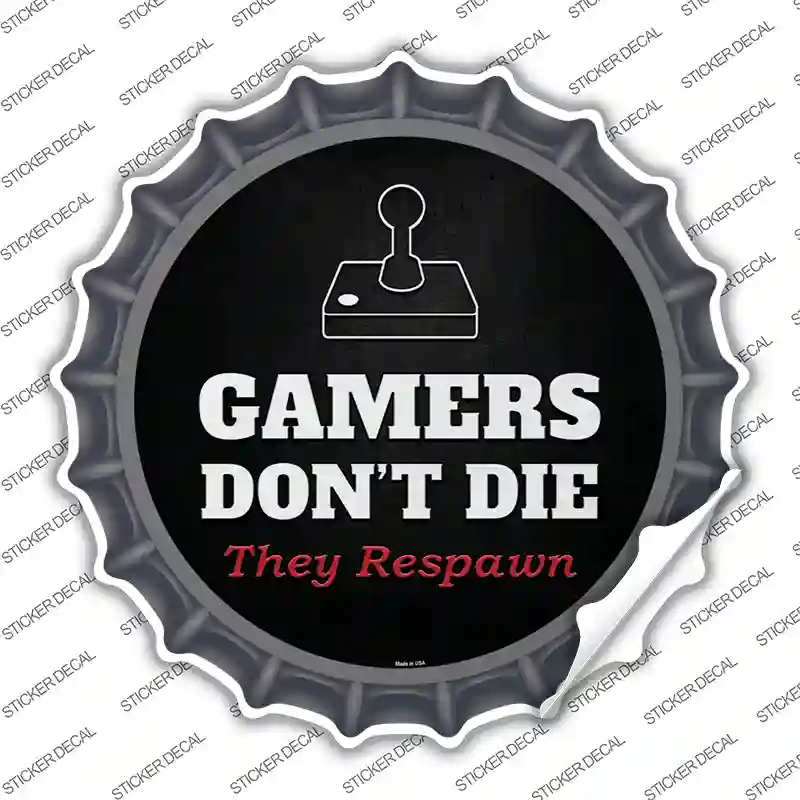 Atari Gamers Dont Die Novelty Bottle Cap Sticker Decal