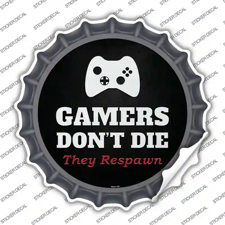 XBOX Gamers Dont Die Novelty Bottle Cap Sticker Decal