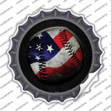 American Baseball Novelty Bottle Cap Sticker Decal