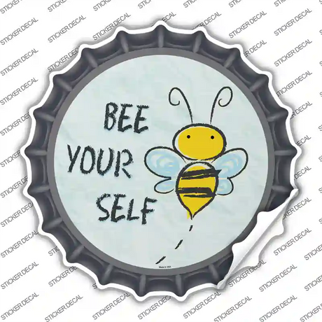 Bee Yourself Novelty Bottle Cap Sticker Decal