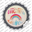 Walk with a Unicorn Novelty Bottle Cap Sticker Decal
