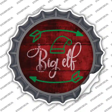 Big Elf Novelty Bottle Cap Sticker Decal