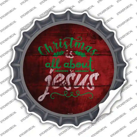 All About Jesus Novelty Bottle Cap Sticker Decal