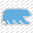 Light Blue Solid Novelty Bear Sticker Decal Small