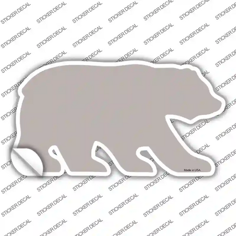 Tan Solid Novelty Bear Sticker Decal Small
