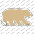 Gold Solid Novelty Bear Sticker Decal Small