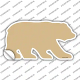 Gold Solid Novelty Bear Sticker Decal Small