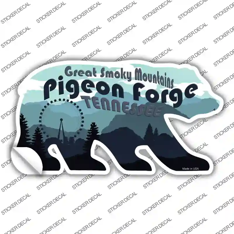 Pigeon Forge Scenic Novelty Bear Sticker Decal Small