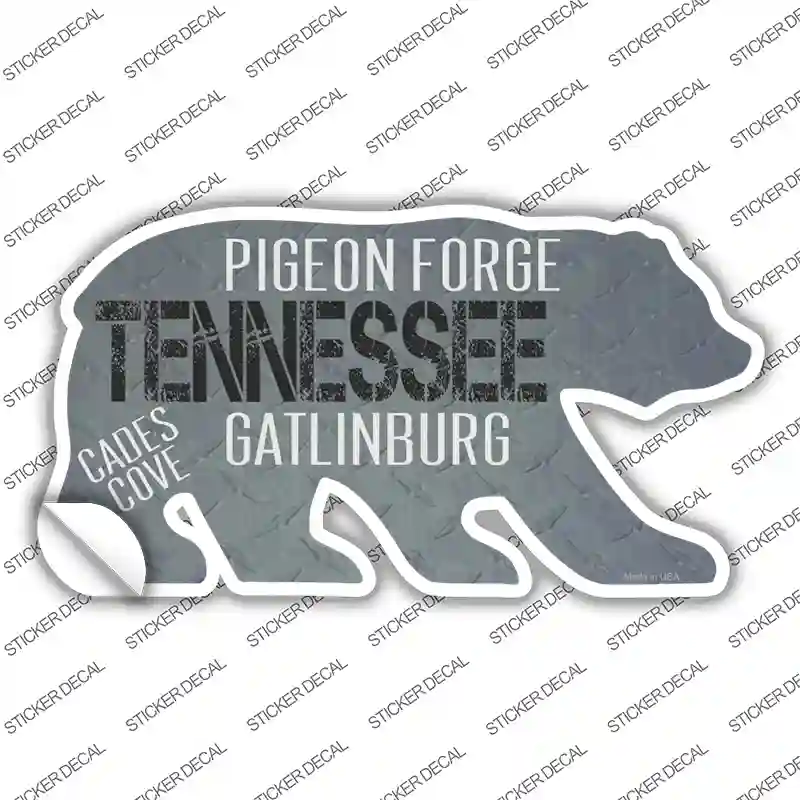 TN Diamond Novelty Bear Sticker Decal Small