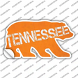 TN Orange Novelty Bear Sticker Decal Small