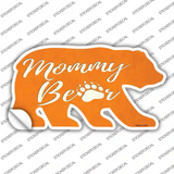Mommy Paw Orange Novelty Bear Sticker Decal Small