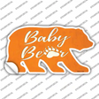 Baby Paw Orange Novelty Bear Sticker Decal Small