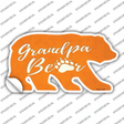 Grandpa Paw Orange Novelty Bear Sticker Decal Small