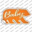 Baby Orange Novelty Bear Sticker Decal Small