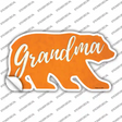 Grandma Orange Novelty Bear Sticker Decal Small